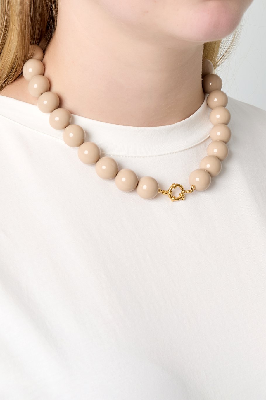 Resin Beaded Necklaces Beads Casual Daily Simple Series Women's jewelry-15mm Picture4